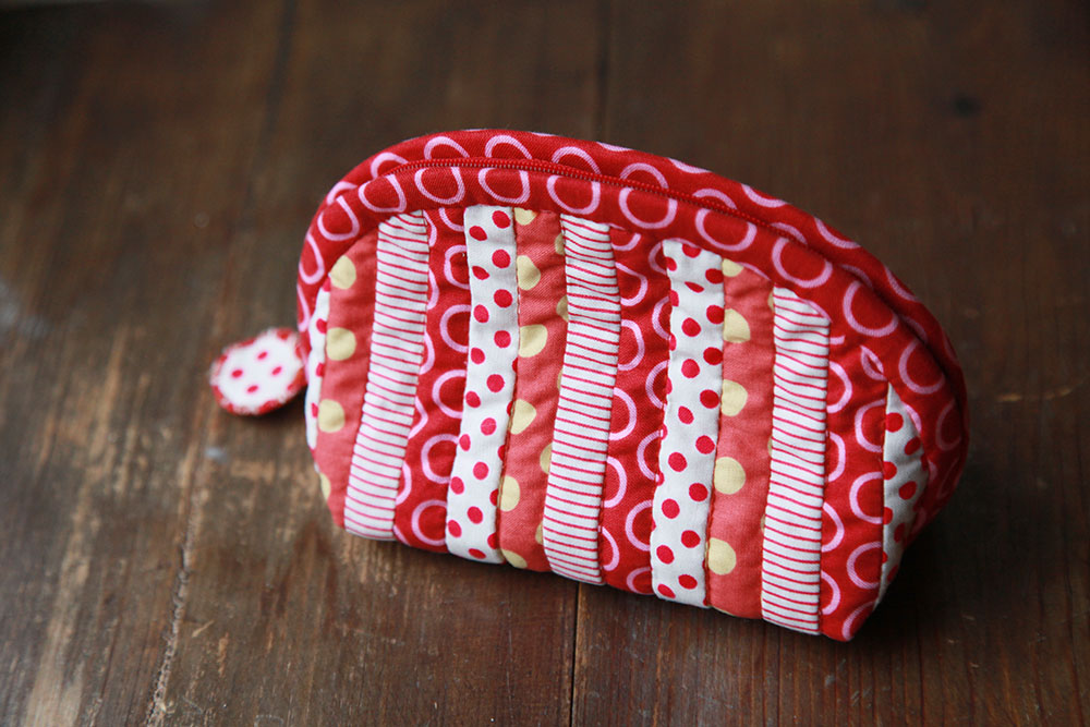patchwork quilted pouch